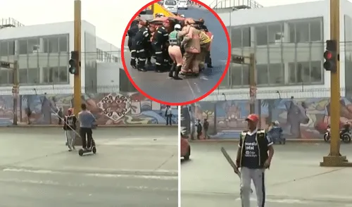 Accidente de tránsito en avenida Caquetá deja tres heridos. Foto: composición La República/ Canal N Accidente de tránsito en avenida Caquetá deja tres heridos. Foto: composición La República/ Canal N