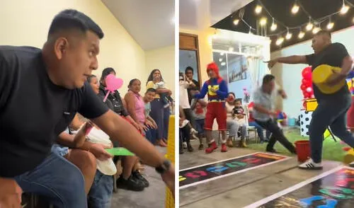 Padre participó en juego infantil durante cumpleaños, pero se enojó y se fue: “Tumba la fiesta”