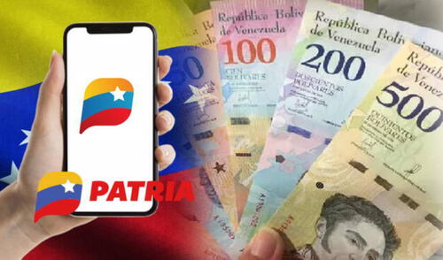 La mayoría de bonos de la patria se entregan por la plataforma del mismo nombre. Foto: composiciónLR/Patria Este grupo beneficiario tiene un bono patria activo de 6.375 bolívares en abril 2025: consulta el aumento vía Sistema Patria