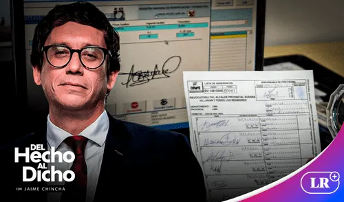 Jaime Chincha sobre las firmas observadas a los partidos políticos. Foto: composición LR jaime chincha