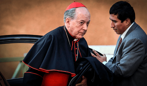 Juan Luis Cipriani es visto en cónclave con ropa de cardenal, a pesar de sanción del Papa Francisco. Foto: Fox News juan luis cipriani conclave