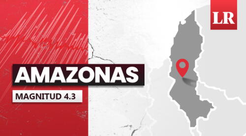 Sismo de magnitud 4,3 sacude Amazonas. Foto: La República.