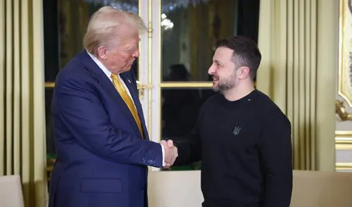 Donald Trump y Volodimir Zelensky tienen pendiente firmar un acuerdo sobre minerales raros de Ucrania. Foto: EFE