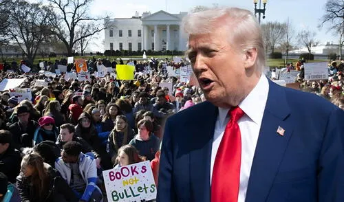 La adminitración de Donald Trump acelera deportaciones masivas de estudiantes inmigrantes en Estados Unidos. Los estudiantes inmigrantes con visa vigente podrían ser deportados de Estados Unidos si son considerados como criminales por Donald Trump. Foto: Composición LR/Atlas/AFP