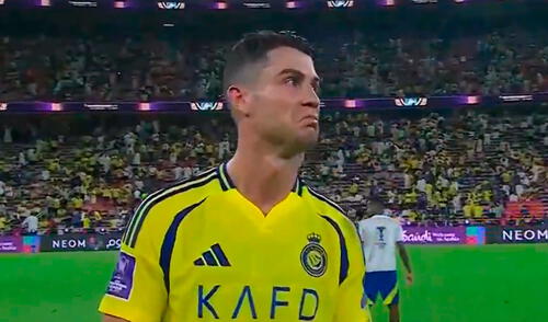 Cristiano Ronaldo quedó eliminado de la AFC Champions League tras caer 3-2 con Al Nassr. Foto: captura 'X' Cristiano Ronaldo se quebró tras quedar eliminado de la AFC Champions League