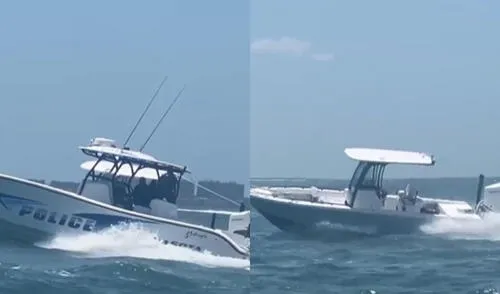 Oficial se lanzó a una embarcación fuera de control en el mar de Florida, un video registró la heroica maniobra. Oficial se lanzó a una embarcación fuera de control en el mar de Florida, un video registró la heroica maniobra.