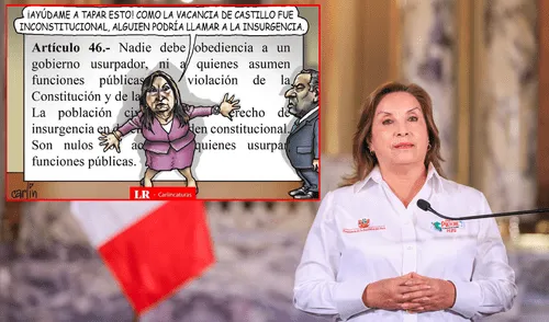Carlincatura de hoy sobre expresidente y Boluarte. Foto: Composición/LR Carlincatura de hoy sobre expresidente y Boluarte.