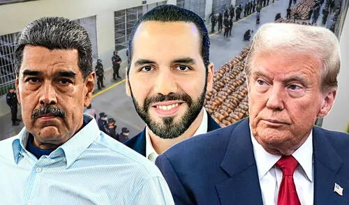 Trump y Bukele actúan en conjunto para ejercer presión sobre el régimen de Nicolás Maduro. Foto: Composición LR. Trump y Bukele actúan en conjunto para ejercer presión sobre el régimen de Nicolás Maduro. Foto: Composición LR.