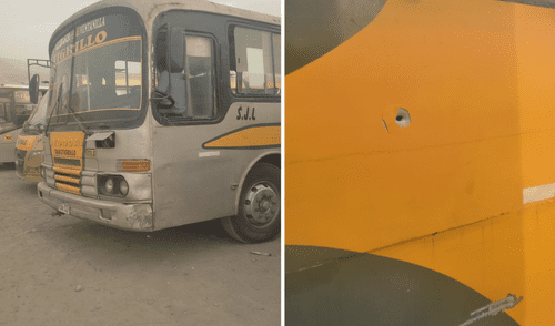 Bus de la empresa 'El Tigrillo' fue atacado a balazos en SJL. Foto: composición La República/ X Bus de la empresa 'El Tigrillo' fue atacado a balazos en SJL. Foto: composición La República/ X