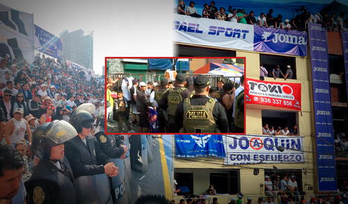 A fin de continuar con el evento deportivo, las autoridades tuvieron que intervenir para evitar mayores aglomeraciones. Foto: Composición LR A fin de continuar con el evento deportivo, las autoridades tuvieron que intervenir para evitar mayores aglomeraciones. Foto: Composición LR