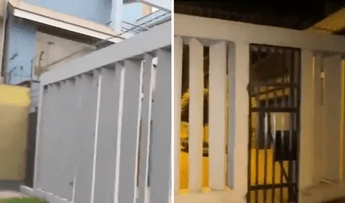 Vecino de Ate construye un muro en medio de la vía pública y genera quejas. Foto: composición LR / captura ATV Vecino de Ate construye un muro en medio de la vía pública y genera quejas. Foto: composición LR / captura ATV