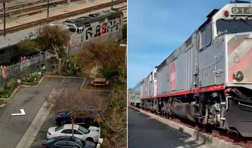 Uno de los trenes Caltrain que estarían vandalizados es el 919, según La Encerrona. Foto: composición LR/La Encerrona Trenes Caltrain que serán traídos a Lima están oxidados y vandalizados tras 40 años de servicio en EE.UU.