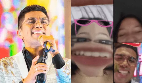 Christian Yaipén es uno de los vocalistas actuales del Grupo 5. Foto: Composición LR/ TikTok/ Facebook Jóvenes peruanas hacen live de Titkok y Christian Yaipén las sorprende con inesperada aparición