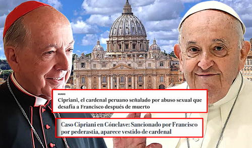 Juan Luis Cipriani fue sancionado en 2019 por el papa Francisco, que le prohibió el uso de símbolos cardenalicios. Foto: Composición LR. Juan Luis Cipriani fue sancionado en 2019 por el papa Francisco, que le prohibió el uso de símbolos cardenalicios. Foto: Composición LR.