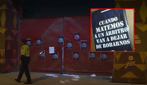 La PNP se apersonó a la sede de la FPF tras reporte de los carteles amenazantes contra miembros de la liga peruana. Foto: Composición LR La PNP se apersonó a la sede de la FPF tras reporte de los carteles amenazantes contra miembros de la liga peruana. Foto: Composición LR