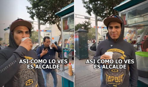 Alcalde de Ate es captado tomando emoliente y en redes reaccionan: "Trabaja de streamer y se recursea como alcalde". Foto: composición LR/CapturaTikTokperukick. Ate Vitarte | alcalde de ate | franco vidal | Lima | perú | tiktok | kick