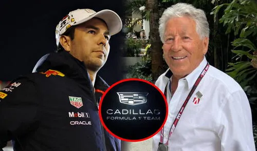 Checo Pérez no corre en la Fórmula 1 desde 2024. Foto: composición LR / AFP / Cadillac Checo Pérez, Mario Andretti, Cadillac