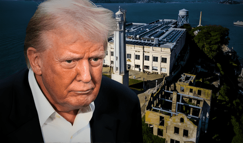 Donald Trump reabrirá la prisión de Alcatraz para detener a inmigrantes con historial delictivo. Foto: composición LR/AFP/Shutterstock Donald Trump reabrirá la prisión de Alcatraz para detener a inmigrantes con historial delictivo.