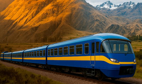 El tren conectará 13 localidades y generaría desarrollo turístico y comercial en el sur del Perú. Foto: Imagen generada por IA