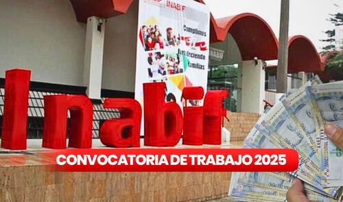 Inabif lanza convocatoria de trabajo para titulados y egresados de secundaria en Lima y regiones con sueldos de hasta S/8.000