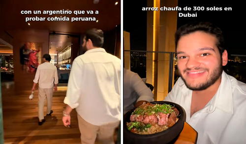 "Estamos en Dubái en un restaurante de Gastón Acurio con un argentino que va a probar comida peruana por primera vez en su vida”, señaló el tiktoker peruano.