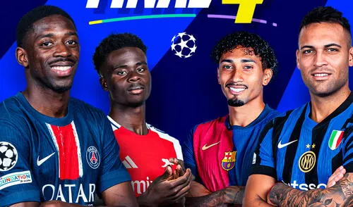 PSG, Arsenal, Inter y FC Barcelona afrontan las semifinales de la Champions League