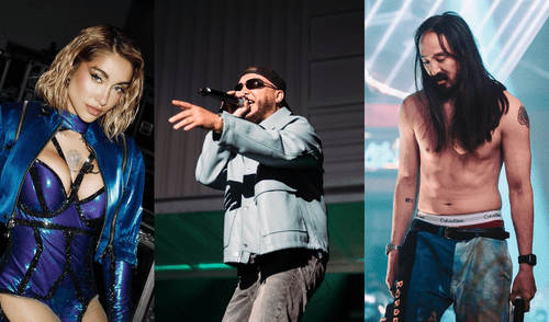 Becerra, Jhayco y Steve Aoki son partícipes del megaevento urbano en Lima. Foto: María Becerra/Instagram, Jhay Cortéz/Instagram y Steve Aoki/Instagram