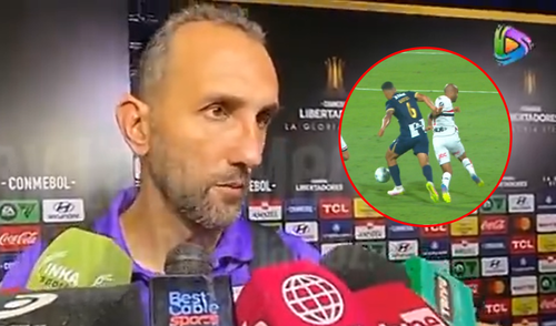 Hernán Barcos cuestionó al árbitro por expulsar a Renzo Garcés en derrota de Alianza Lima.