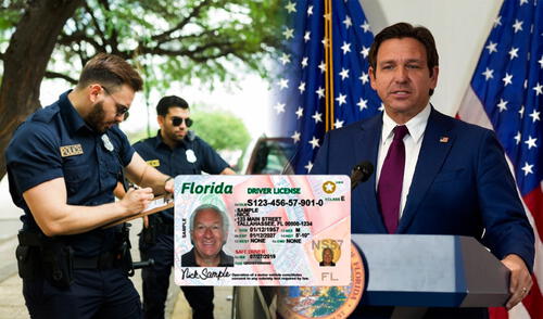 El gobernador de Florida, Ron DeSantis, promulga la ley que exige a los conductores poseer una licencia válida.