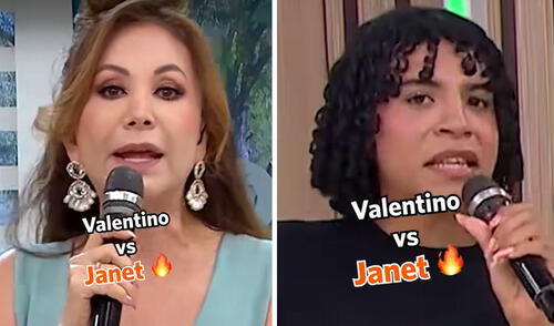 Creador de contenido no dudó en responderle a conductora. Foto: composición LR/ América TV Janet Barboza se enoja y le lanza dura advertencia a Valentino en vivo: "Aprovecha, mañana ya no te conocen"