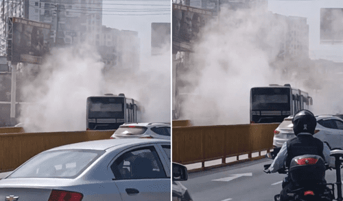 Detectan humo en la estación Balta del Metropolitano en Barranco. Foto: composición LR