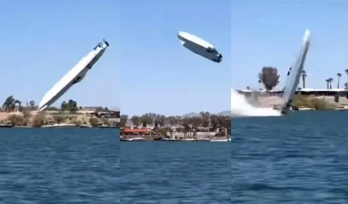 El impactante accidente en un lago de Arizona no dejó heridos.