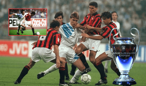 Olympique Marsella y AC Milan protagonizaron la única final entre un equipo francés e italiano. Foto: composición LR/ PrensaFútbol/Reforma
