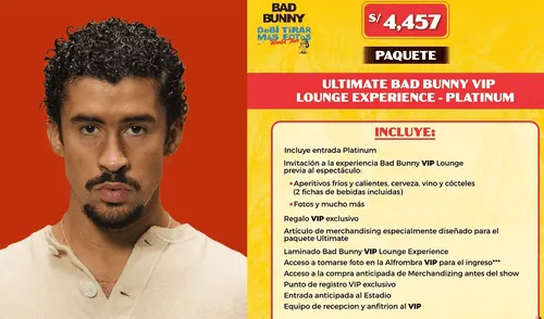 Revendores elevan cifras en redes sociales sobre el concierto de Bad Bunny en Perú. Foto: Edición/ Difusión Revendores elevan cifras en Twitter sobre el concierto de Bad Bunny. Foto: Edición/ Difusión