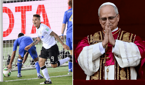 Paolo Guerrero fue el jugador que destacó la Conmebol tras el anuncio del nuevo papa. Foto: composición LR/Conmebol/AFP Paolo Guerrero fue el jugador que destacó la Conmebol tras el anuncio del nuevo papa.