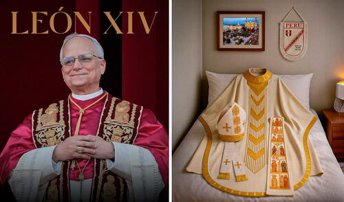 León XIV fue obispo de Chiclayo entre los años 2015 y 2023. Foto: composición de LR/Cienciano/Liga 1 León XIV fue obispo de Chiclayo entre los años 2015 y 2023. Foto: composición de LR/Cienciano/Liga 1