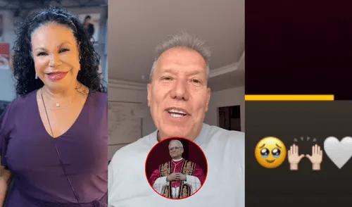 Eva Ayllón, Raúl Romero y Brunella Horna muestran mensajes de afecto al nuevo Papa. Foto: Edición/Difusión Artistas peruanos muestran mensajes de afecto al Papa. Foto: Edición/Difusión