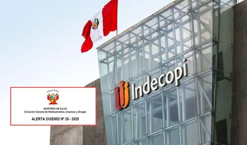 Mediante el código de alerta A4062, Indecopi anunció el retiro del medicamento del mercado peruano. Foto: composición LR/Indecopi