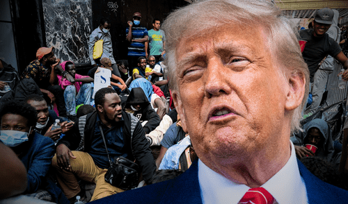 Ciudades santuario en Estados Unidos resisten las deportaciones masivas impulsadas por Donald Trump. Foto: composición LR/AFP/ABC News Ciudades santuario en Estados Unidos resisten las deportaciones masivas impulsadas por Donald Trump.