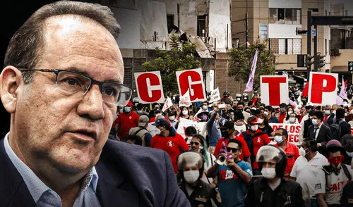 La CGTP y CUT cuestionan que la extinción de 14 programas públicos afectará los derechos laborales. Foto: composición LR/Andina CGTP