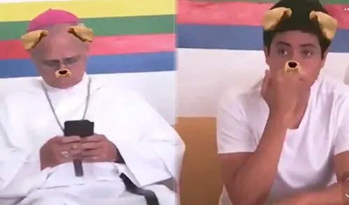Una joven publicó un video donde se le ve al papa León XIV con el filtro de perrito de Snapchat.