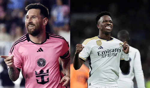 La camiseta de Lionel Messi con el Inter Miami tiene un precio de 194,99 dólares, mientras que la de Vinicius Jr. con el Real Madrid muestra una diferencia notable. Foto: composición LR/ Agencias