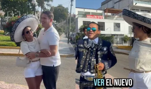 Paco Bazán y Susana Alvarado vivieron romántico momento en público. Foto: Composición LR/TikTok Paco Bazán y Susana Alvarado vivieron romántico momento en público.