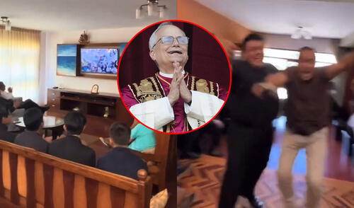 Captan el momento exacto en qué miembros de la Diócesis de Chiclayo se enteran de la elección del nuevo papa León XIV: ¡Gol peruano!