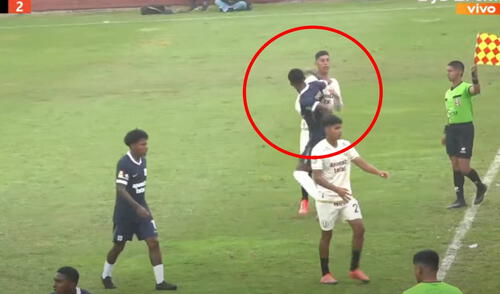 Víctor Guzmán vio la cartulina roja en el clásico entre Alianza Lima y Universitario por la Liga 3. Foto: captura/DyJ Sports Víctor Guzmán vio la cartulina roja en el clásico entre Alianza Lima y Universitario por la Liga 3