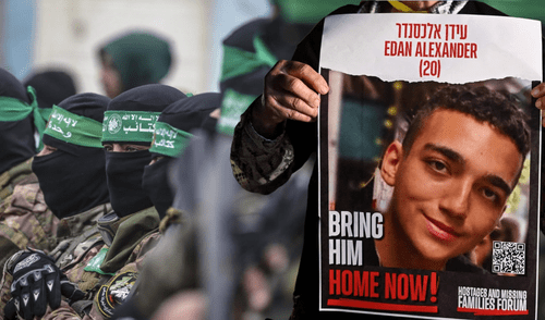 Edan Alexander es el último rehén estadounidense israelí conocido que permanece en la Franja de Gaza y Hamás lo liberará. Foto: composición LR / EFE / X