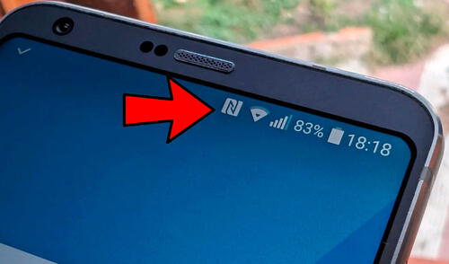 La 'N' significa que la función NFC está activada. Foto: Xataka