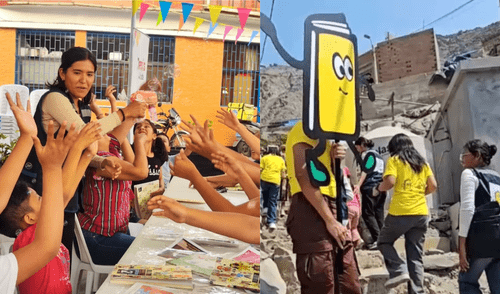 La 'Biblioteca infantil sin salida' fue reconocida por el Ministerio de Cultura y recorre las cerros de SJL. Foto: Composición LR/ Latina/ Facebook Esta biblioteca infantil recorre los cerros de SJL y transforma la vida de más de 30 niños