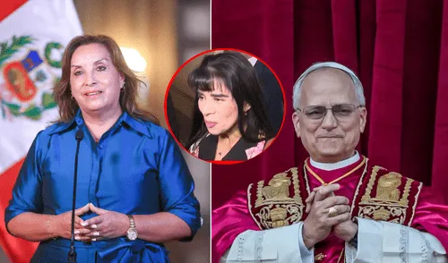 Dina Boluarte viajaría a la misa del Papa León XIV. Foto: Composición/LR Dina Boluarte, Papa León XIV, Robert Prevost