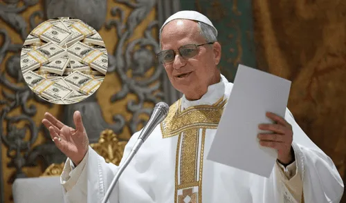 El salario mensual de León XIV asciende a 30.000 euros, lo que equivale a aproximadamente 33.800 dólares. Foto:  Vatican